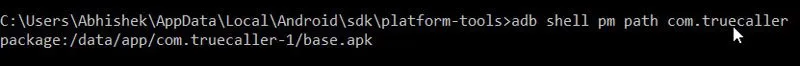 ADB get apk path