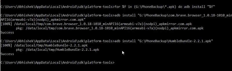 ADB install multiple apps