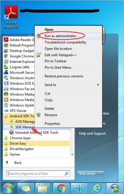 Install ADB driver on Windows 10